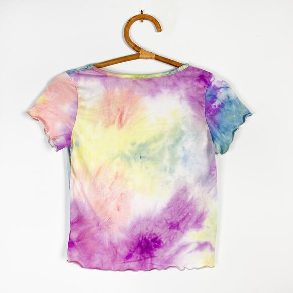 Livi by Olivia Rae Tie Dye Baby Tee Top Retro 90s Size XS - Picture 3 of 3